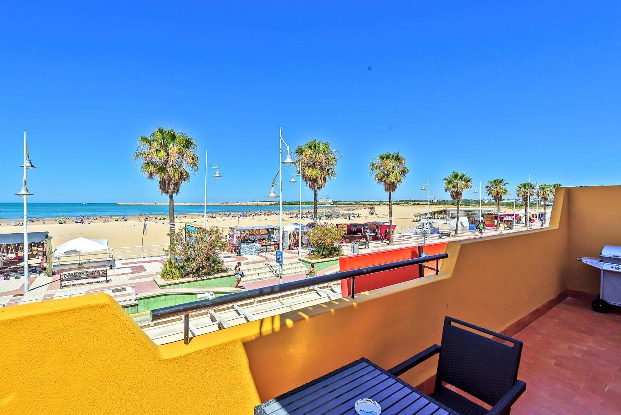 Beachfront Duplex 1ª Linea & Terraces Oceanfront Ел Пуерто де Санта Мария Екстериор снимка
