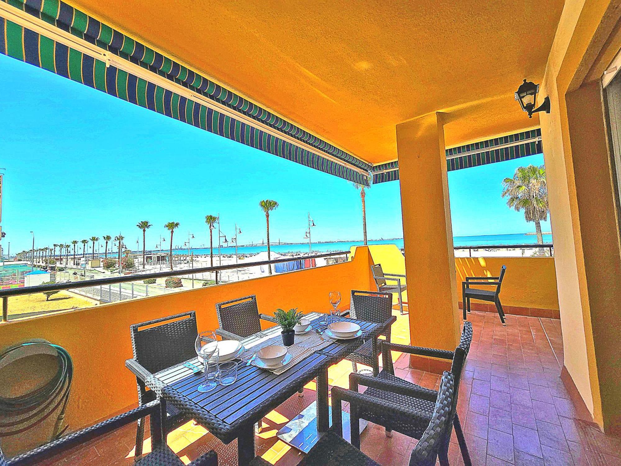 Beachfront Duplex 1ª Linea & Terraces Oceanfront Ел Пуерто де Санта Мария Екстериор снимка